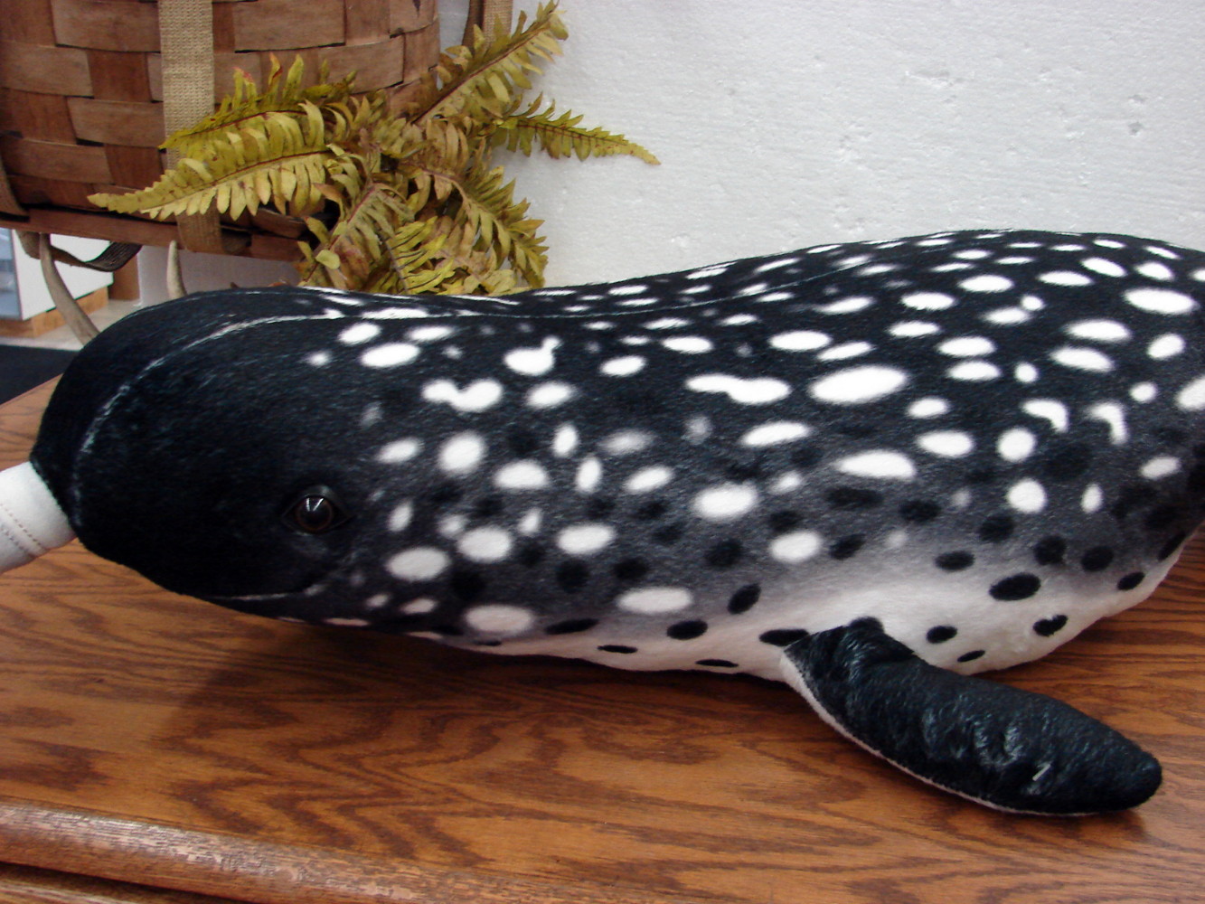 Used Jumbo Melissa & Doug Realistic Lifelike Plush Narwhal Giant Stuffed Animal - Image 3