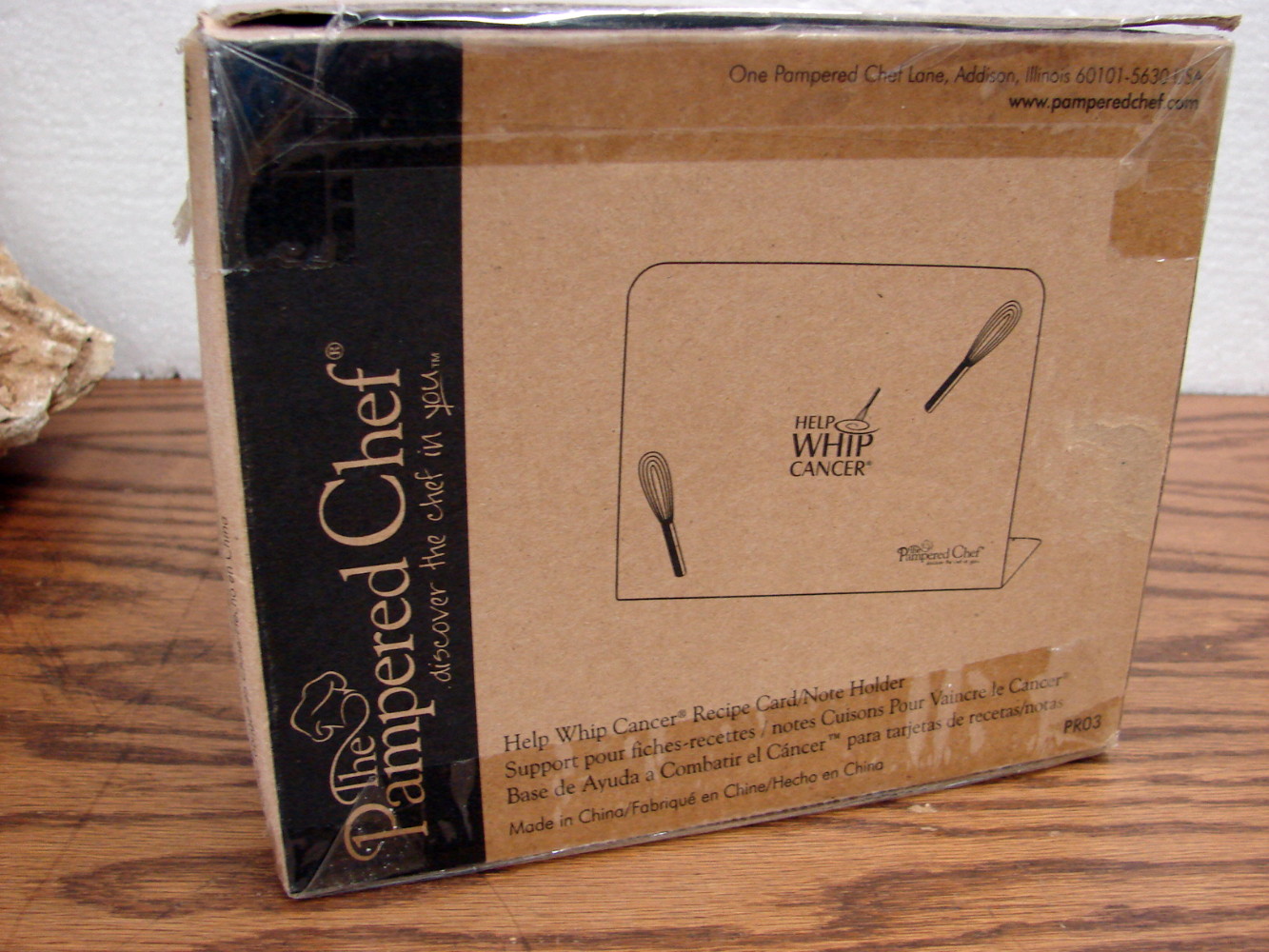 Brand New Pampered Chef Recipe Card Note Holder Help Whip Cancer Promo #PRO3