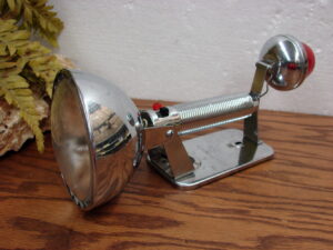 Vintage Chrome Ray-O-Vac Sportsman Spotlight Red Flash Camping Flashlight 6 Volt