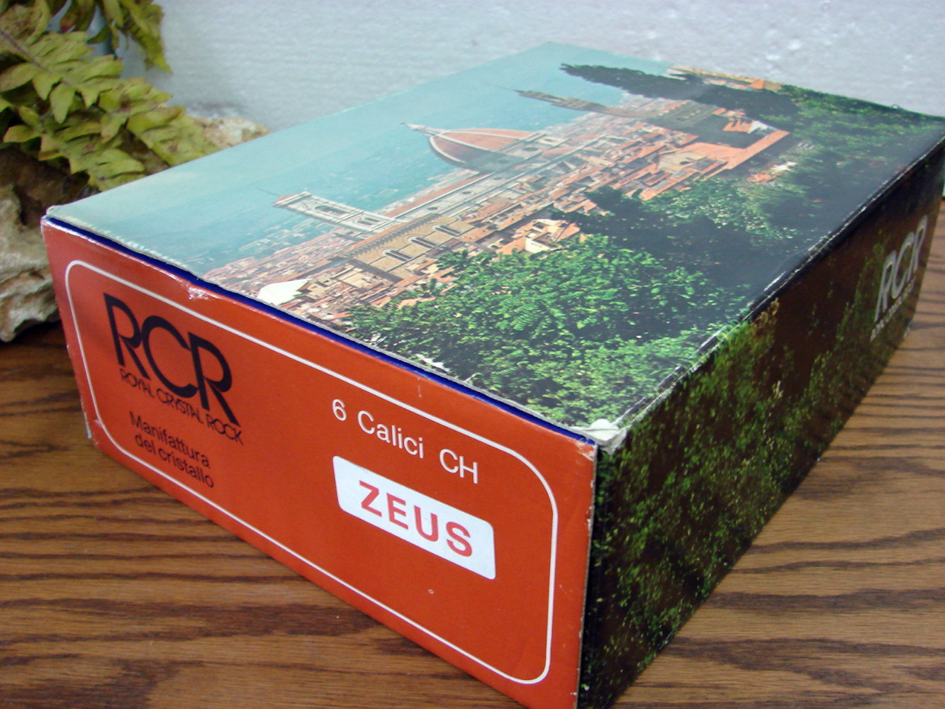 Like New Set/6 Royal Crystal Rock Italy Zeus Cut Champagne Sherbet RCR Box - Image 2