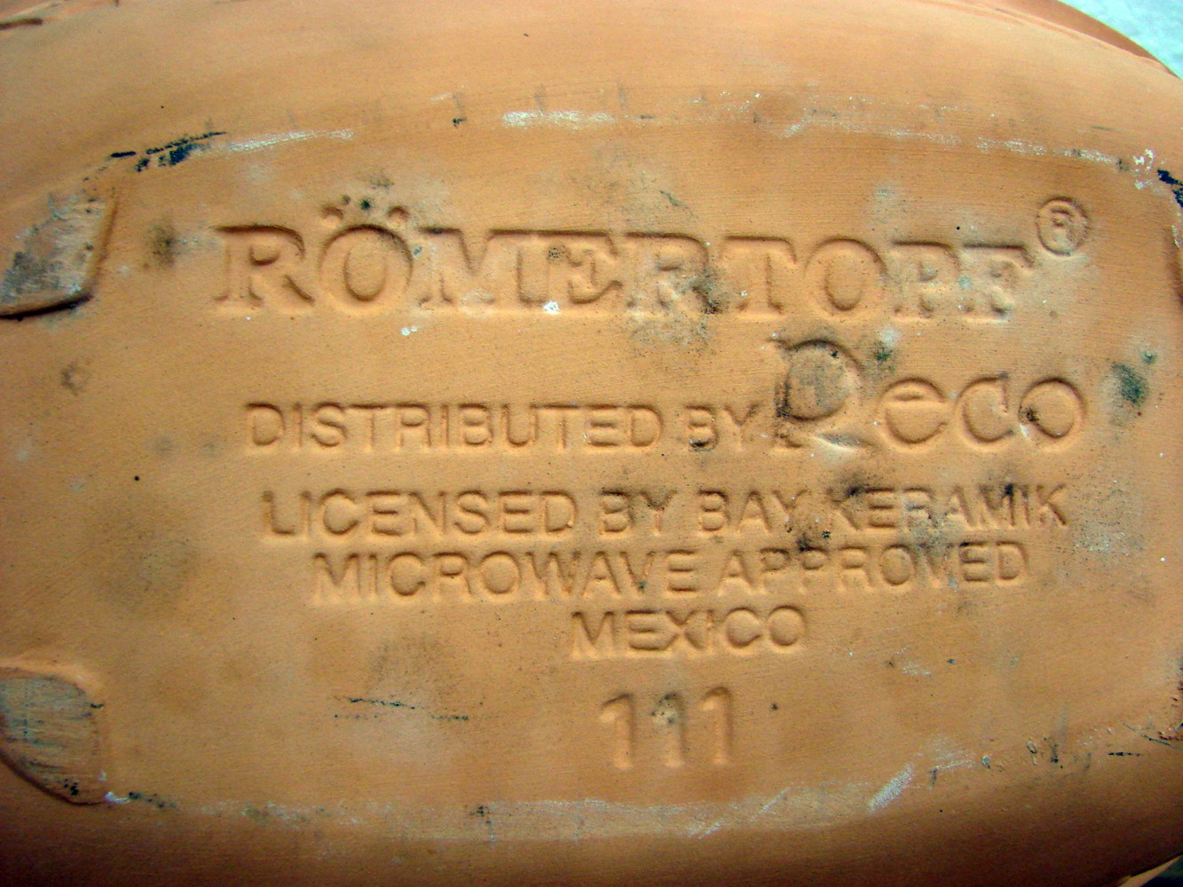 Vintage Romertopf Terra Cotta Clay Roaster Baker 111 by Reco Mexico - Image 3