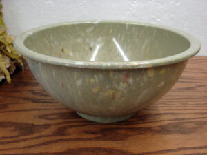 Vintage Texas Ware Sage Green Melmac Confetti Splatter Melamine Mixing Bowl 10"