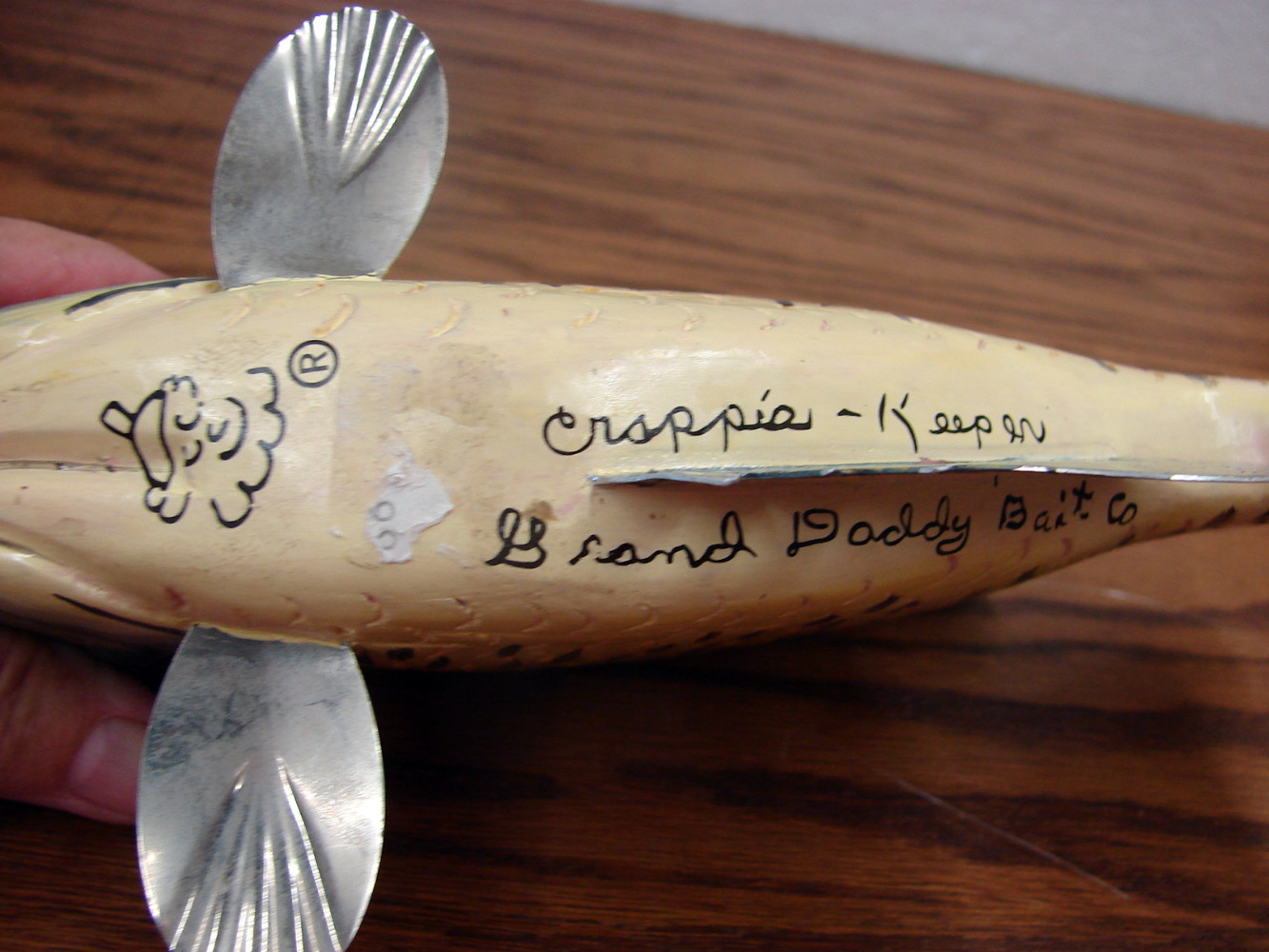 Vintage Original Grand Daddy Bait Company Decoy Crappie Keeper Jerry Eppel - Image 3