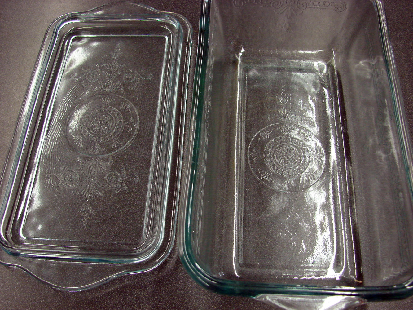 Vintage Fire King Sapphire Blue Philbe Loaf Pan w/ Lid - Image 2