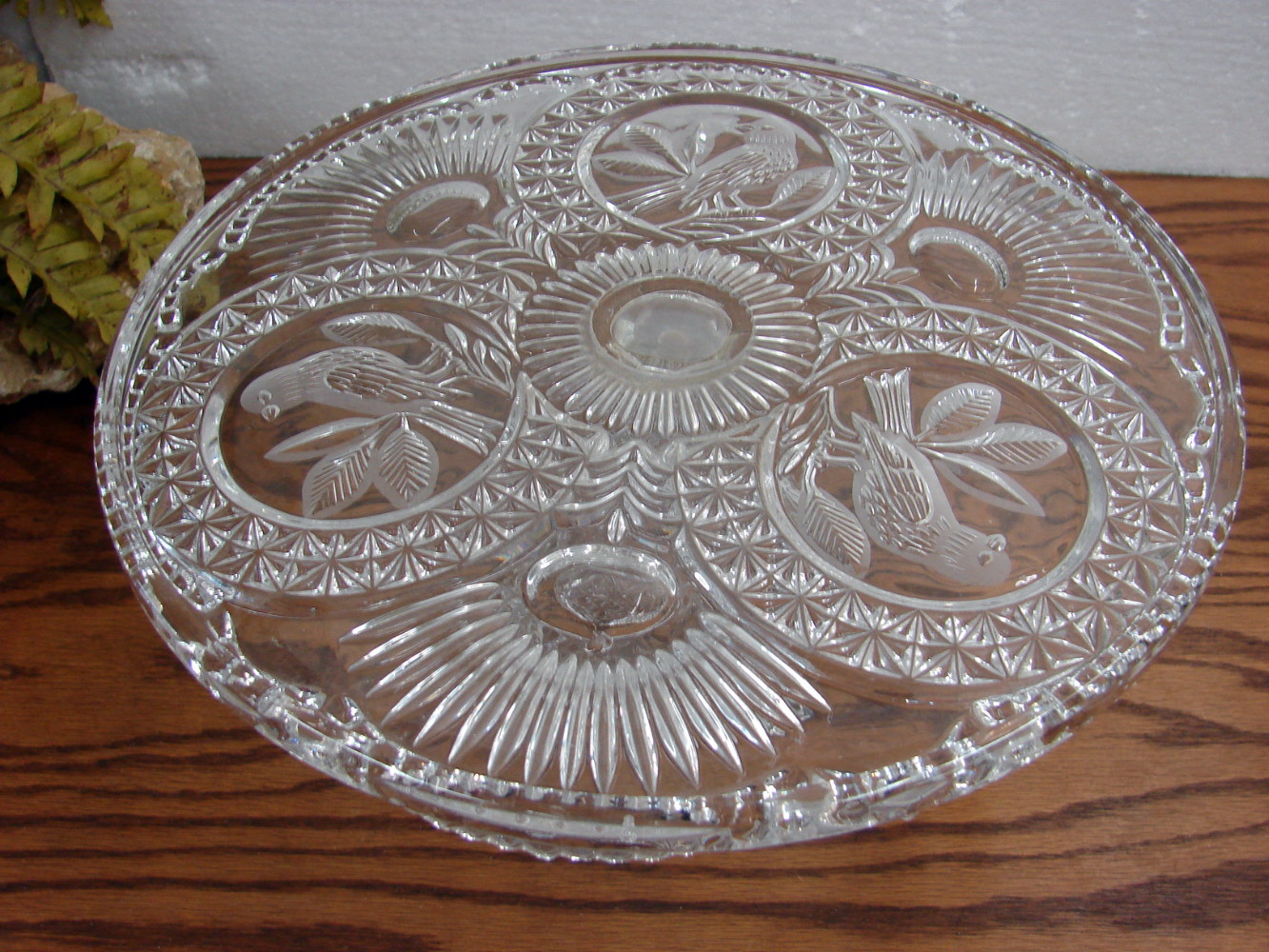 Hofbauer Byrdes W. Germany Crystal Clear Pedestal Cake Stand Display 12” - Image 2