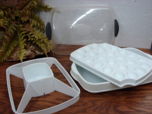 Retired Pampered Chef Chillzanne Rectangle Veggie Deviled Eggs Server Tray #2781