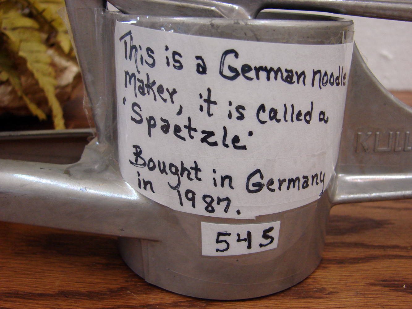 Vintage Cast Aluminum Kull Original Spatzles Schwob Maker Egg Pasta Noodle Germany - Image 3