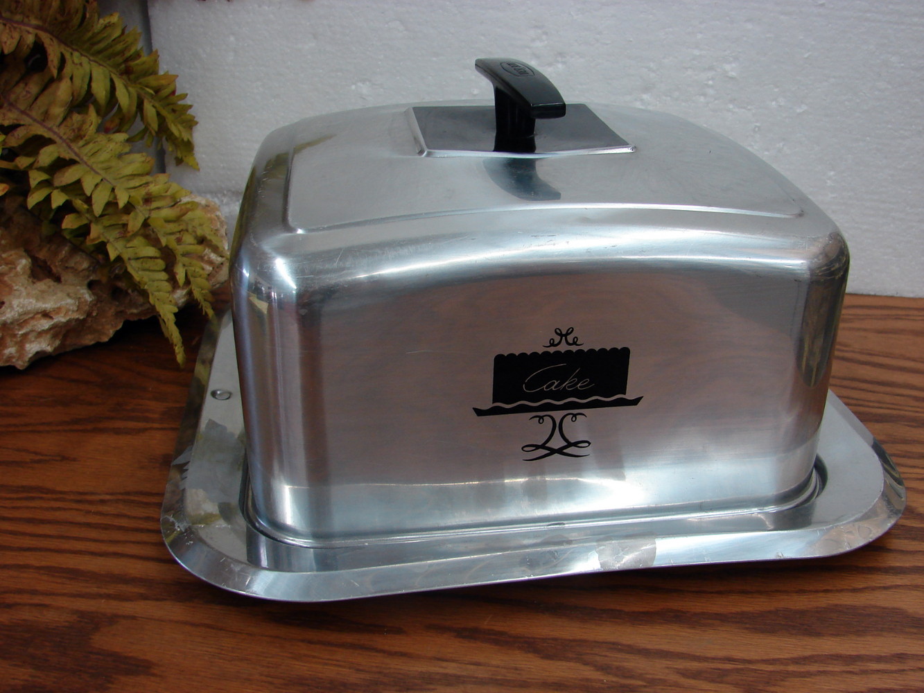 Vintage West Bend Large Square Cake Carrier Storage Latching Lid CAKE Logo