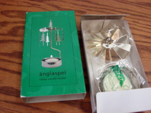 Brand New Silver Anglaspel Swedish Tree Chime Candle Heat Activated Chimes Miniature