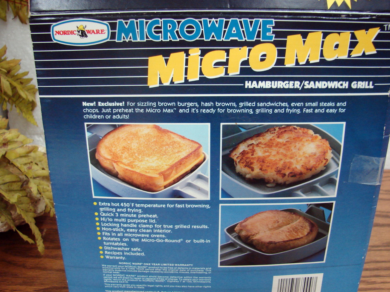 Brand New Vintage Nordic Ware Micro Max Fast Hamburger Sandwich Microwave Browning Cooking - Image 2