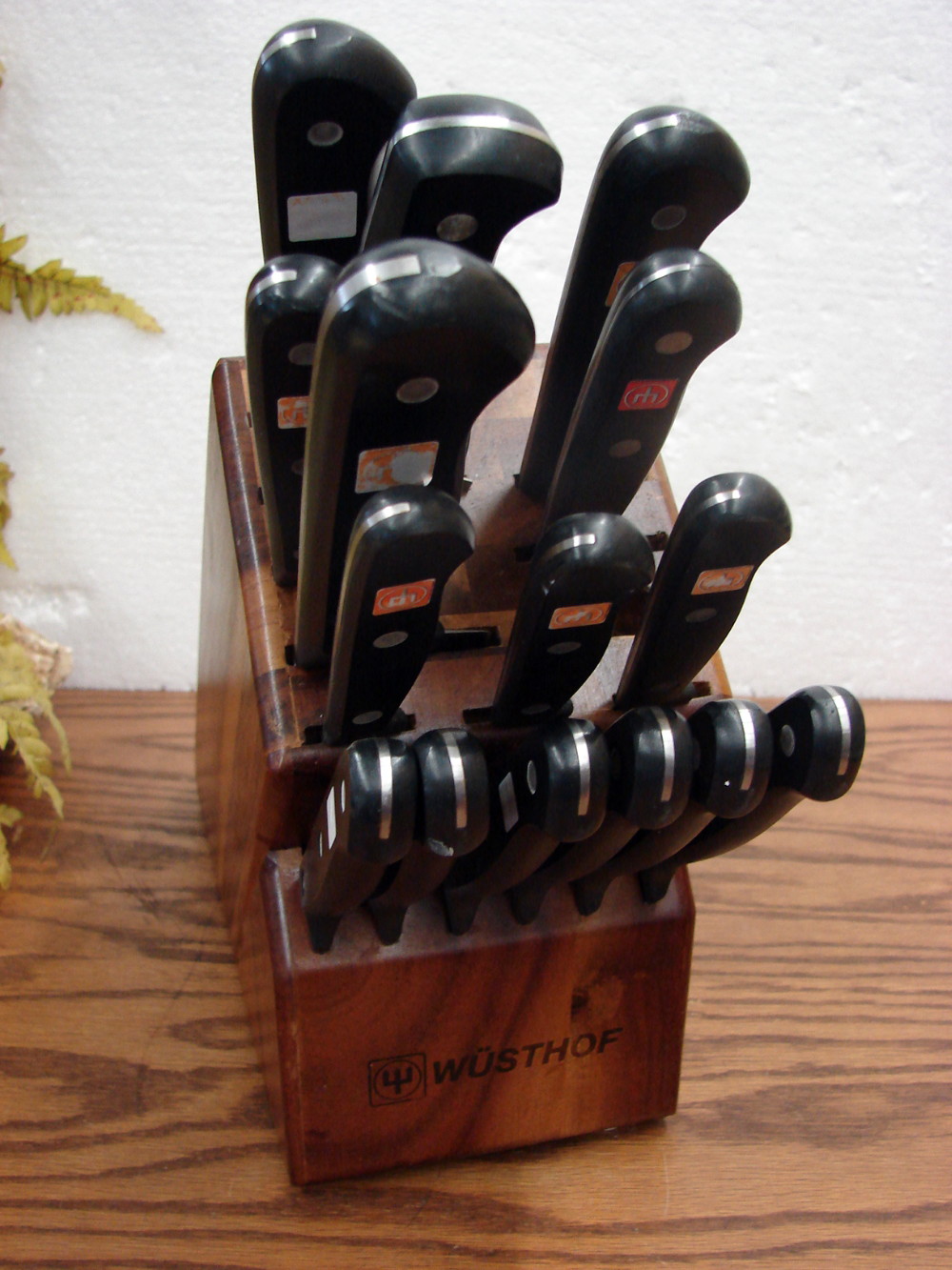 Used Wusthof Germany 16 pc Knife Set w/ Wood Block Storage - Image 2