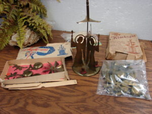 Parts and Pieces Vintage Brass Anglaspel Swedish Angel Chime Candle Heat Activated Chimes