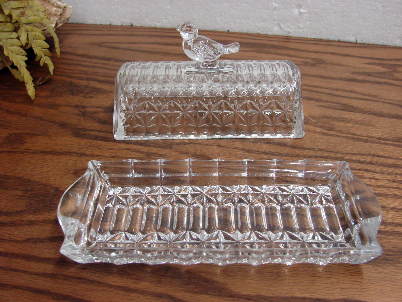 Hofbauer Byrdes W. Germany Vintage Butter Dish 24% Lead Crystal Gorgeous
