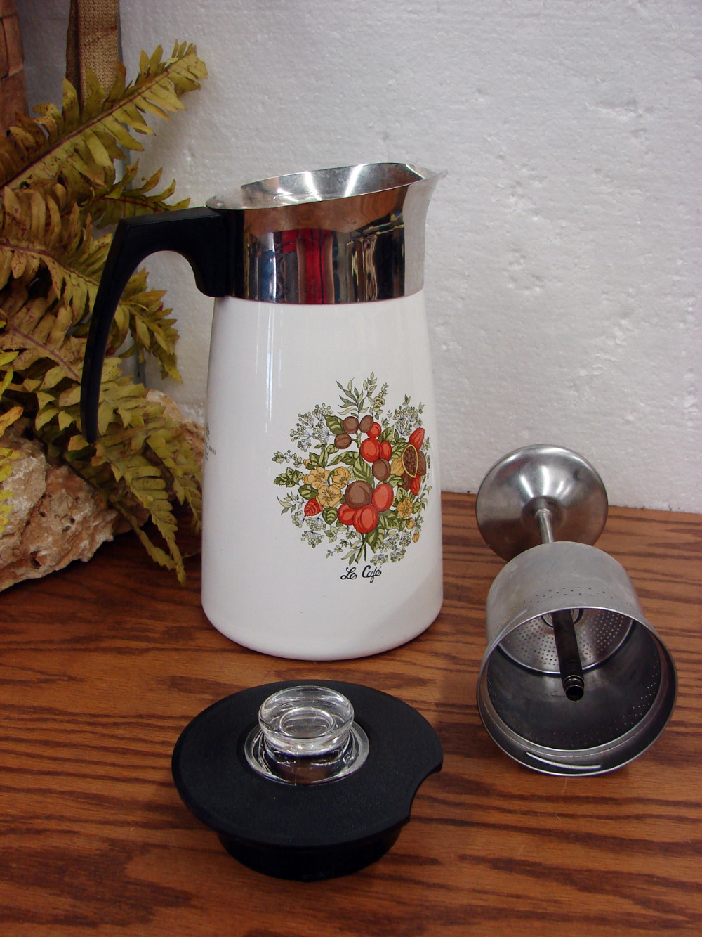 Vintage Corning Ware Spice of Life P-149 Stove Top Coffee Pot Percolator 9 Cup - Image 2