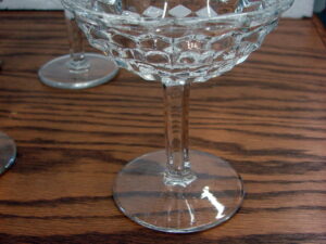 Set/8 Vintage Fostoria American Clear Flared Champagne Tall Sherbert 4 1/2"