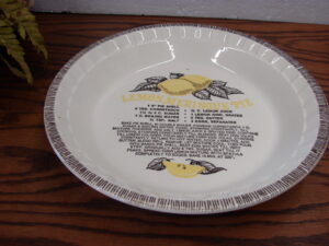 Vintage Royal China by Jeanette Lemon Meringue Pie Recipe Plate