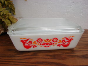 Vintage PYREX Friendship #503 Refrigerator Dish 1 1/2 Qt. w/ PYREX Lid