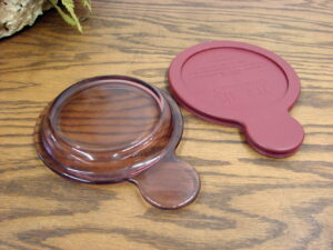 Vintage PYREX Glass Visions Cranberry Replacement Grab-It Glass and Storage Lid Only