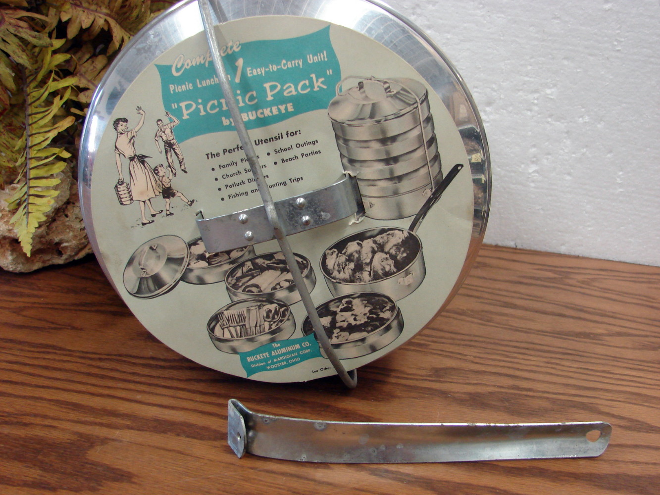 Vintage Buckeye Aluminum Picnic Pack Camping Fishing Stacked Storage Pan - Image 4