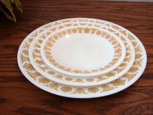Set/9 Vintage Corning Ware Corelle Butterfly Gold Plate 6 3/4"