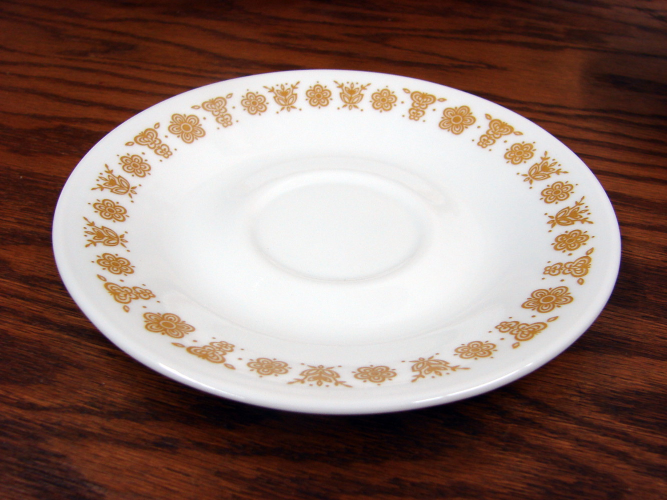 Set/14 Vintage Corning Ware Corelle Butterfly Gold Saucer