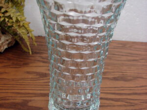 Vintage Crystal Whitehall Colony Cubist 10" Flared Fresh Cut Flower Vase