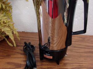 Complete Vintage Stainless Hoover Electric Rocket Shaped Electric Coffee Percolator Tested