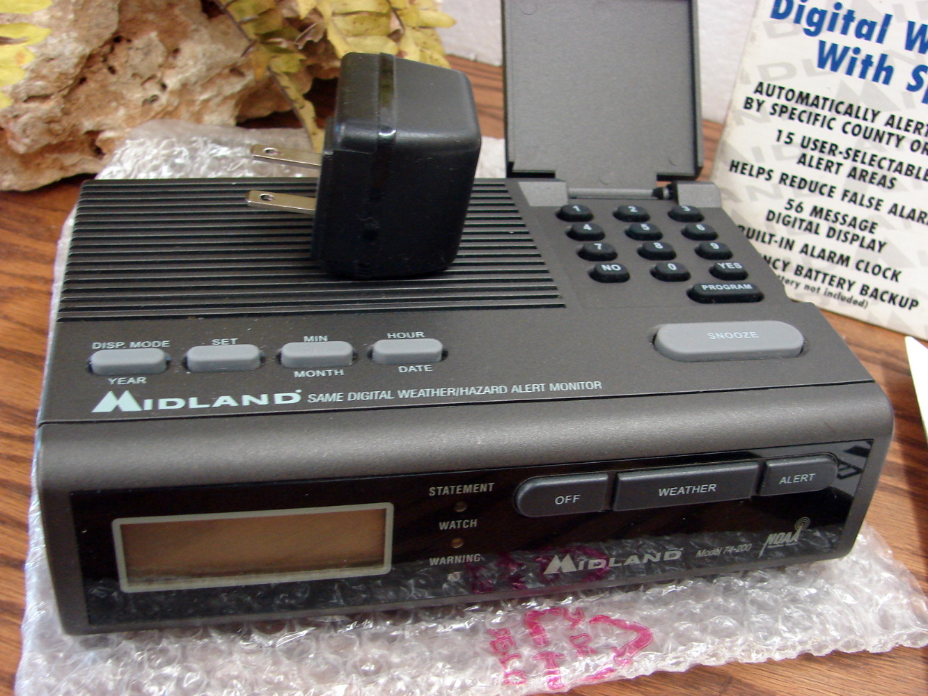 Midland NOAA Digital Weather Alert Monitor #74-200 Tested Working Original Box - Image 2