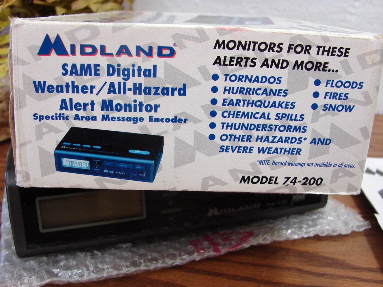 Midland NOAA Digital Weather Alert Monitor #74-200 Tested Working Original Box - Image 3