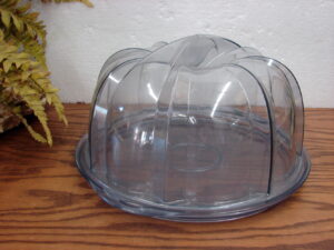Like New Nordic Ware Smoke Gray Plastic Bundt Cake Keeper Storage