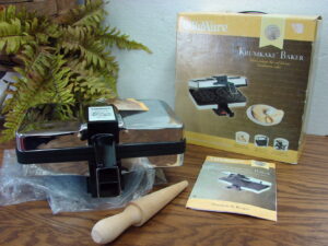 Vintage VillaWare Krumkake Baker Electric Iron Pizzelle Maker #3900 Like New in Box