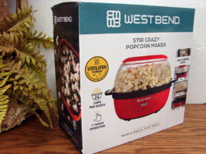 West Bend Stir Crazy 2024 Popcorn Maker 24 Cups per Batch Easy to Use