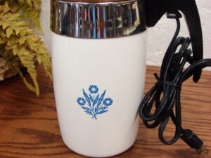 Complete Vintage Corning Ware 6 Cup Blue Cornflower Electric Coffee Pot Percolator Tested