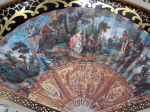 Large Vintage Daher Oval Metal Serving Tray Decorative Scene Floral 1971 England