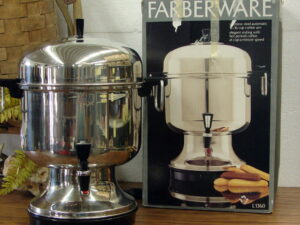 Used Farberware L1360 Stainless Steel 12-36 Cup Automatic Coffee Percolator Urn w/ Box