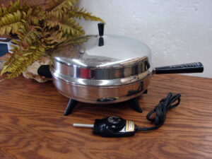 Vintage Farberware Stainless Steel 12" Electric Skillet Fry Pan 310-A Tested Working