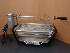 Stainless Farberware Open Hearth Smokeless Indoor Electric Broiler Grill Rotisserie 450A