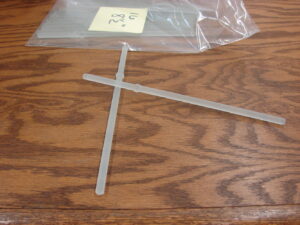 16 Vintage Frosted Crystal Glass Rod 8 1/2" Chandelier Cocktail Stir MCM Bar Stir Stick