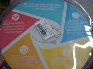 KitchenAid Tilt Head Fully Enclosed Pouring Shield for 4.5 to 5 Quart Stand Mixers