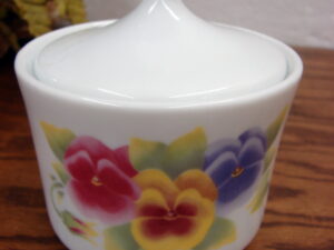 Vintage Corning Ware Corelle Summer Blush Sugar Dish w/ Lid