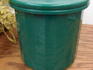 Vintage Tupperware Forest Green Insulated Ice Bucket Push Button Lid #1683