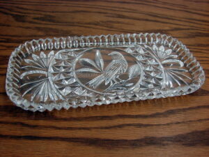 Hofbauer Byrdes W. Germany Vintage Tray 24% Lead Crystal Gorgeous
