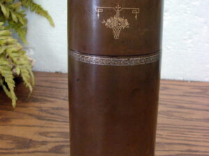 Antique Benedict Studios Arts & Crafts Solid Copper Humidor 3 Section #2328