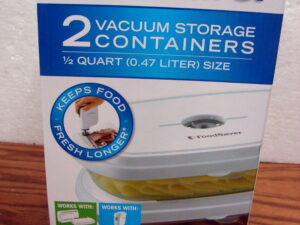 2 Pack Brand New FoodSaver Fresh Saver Vacuum Storage Container 1/2 Quart