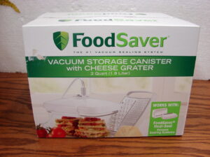 Brand New FoodSaver Vacuum Seal Canister Container 2 Quart w/ Cheese Grater