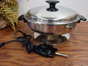 Vintage Gracious Lady Stainless Steel 11" Electric Skillet Fry Pan Tested Working #88