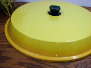 Vintage Yellow Fade Aluminum Lid for 16" Lefse Griddle Grill Lid Only