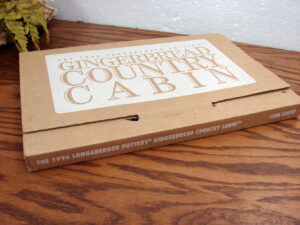 Longaberger Pottery 1996 Gingerbread House Country Cabin Stoneware Cookie Cake Mold