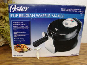 Brand New Oster Flip Belgian Waffle Baker Rotating Non Stick Griddle CKSTWFBF10