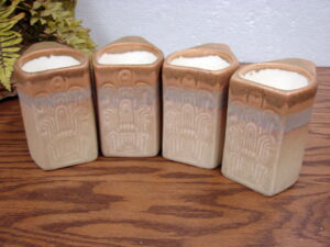 Set/4 Rodolfo Padilla Stoneware Pottery Drip Glaze Natural Tone Pastel Mugs